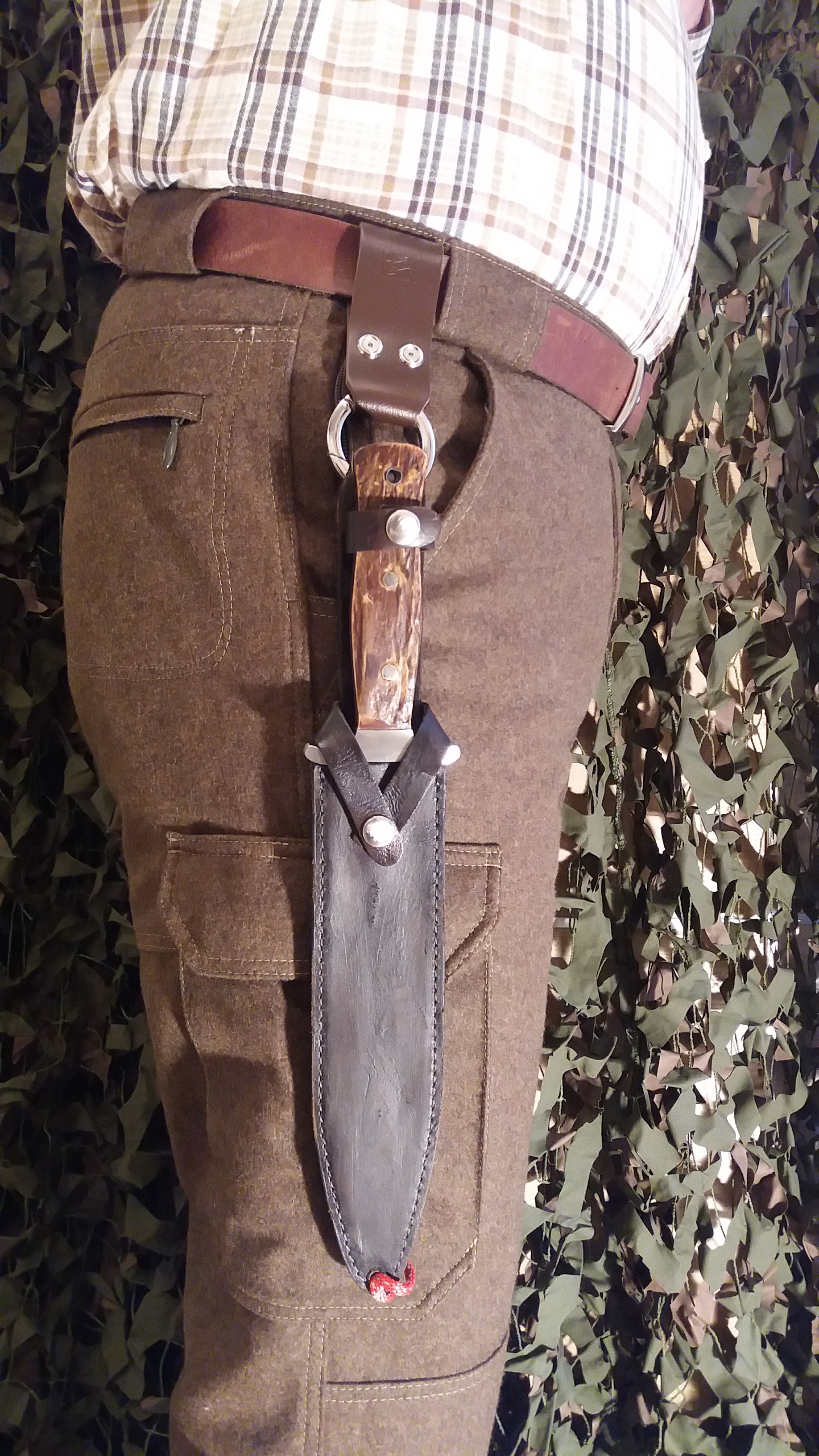 Gürtelschlaufe #3 mit O-Karabiner als Saufänger-Dangler